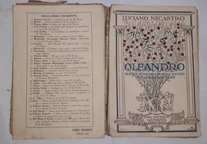 Oleandro - Luciano Nicastro - copertina