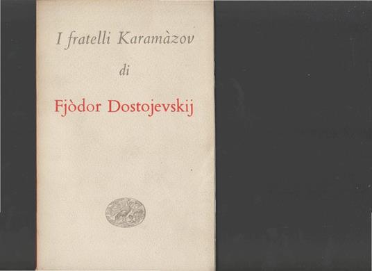 I fratelli Karamàzov - Fëdor Dostoevskij - copertina