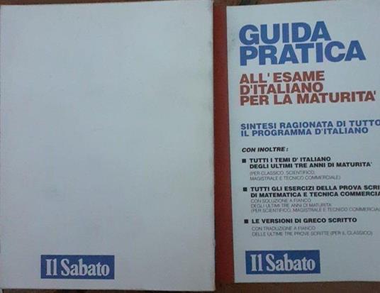 Guida pratica all'esame d'italiano per la maturita' - copertina