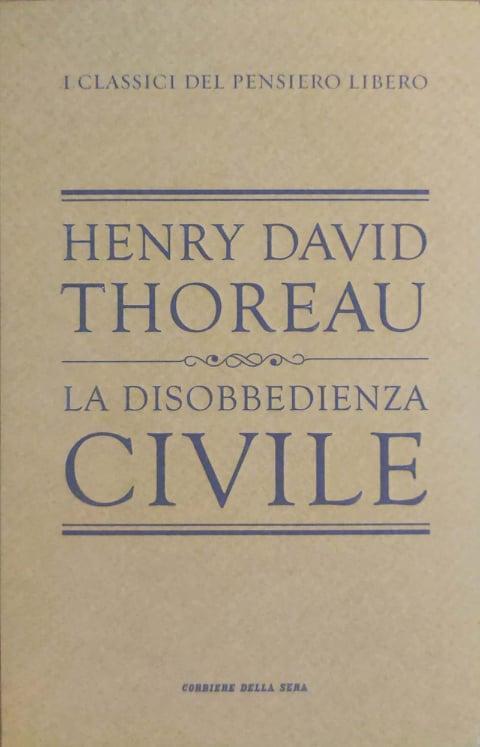 La disobbedienza civile - Henry David Thoreau - copertina