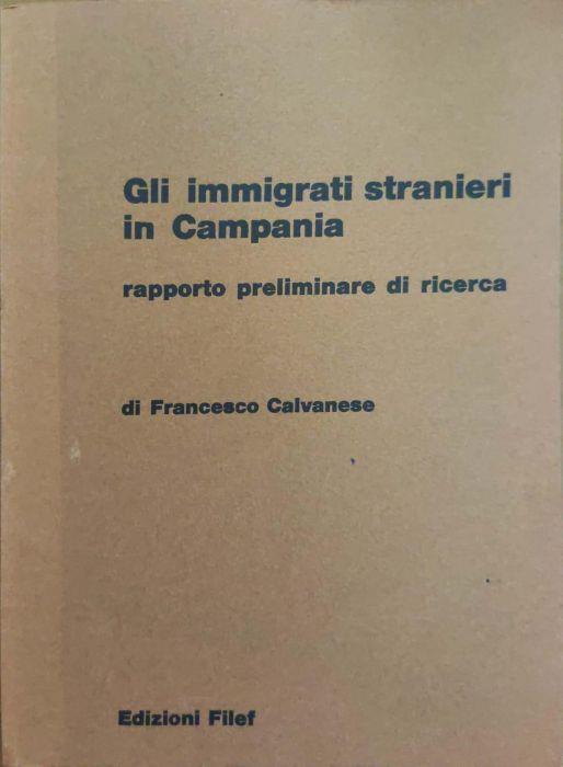 Gli immigrati stranieri in Campania. Rapporto preliminare di ricerca di: Francesco Calvanese - copertina