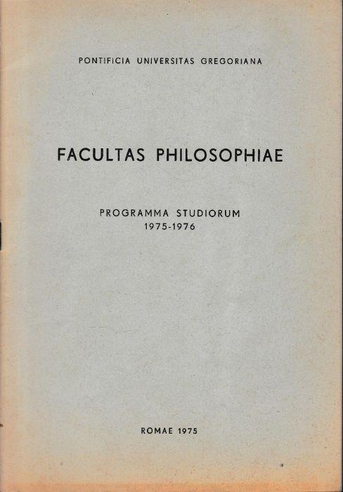 Facultas philosophiae. Programma studiorum 1975-1976 - Peter Henrici - copertina