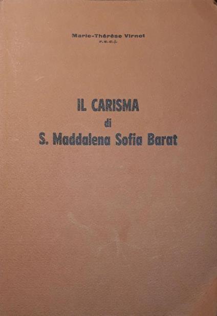 Il carisma di S.Maddalena Sofia Barat - copertina