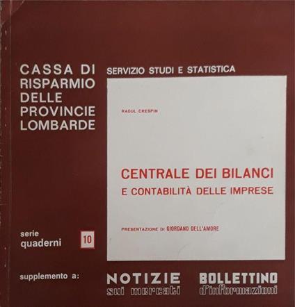 Centrale dei bilanci e contabilità delle imprese - copertina