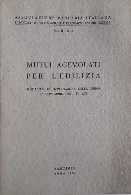 Mutui agevolati per l'edilizia - copertina