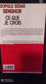 Ce que je crois - Léopold Sédar Senghor - 2