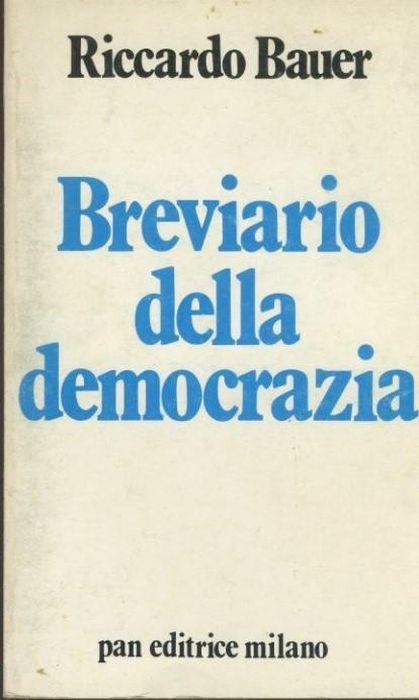 Breviario della democrazia - Riccardo Bauer - copertina