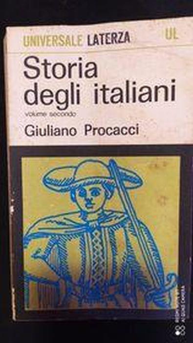 Storia degli italiani - Giuliano Procacci - copertina