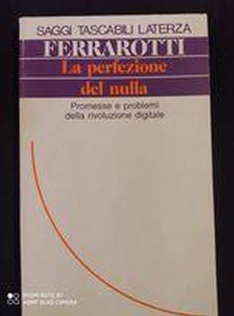 La perfezione del nulla - copertina