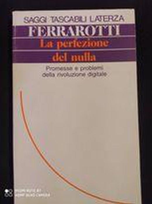 La perfezione del nulla - copertina