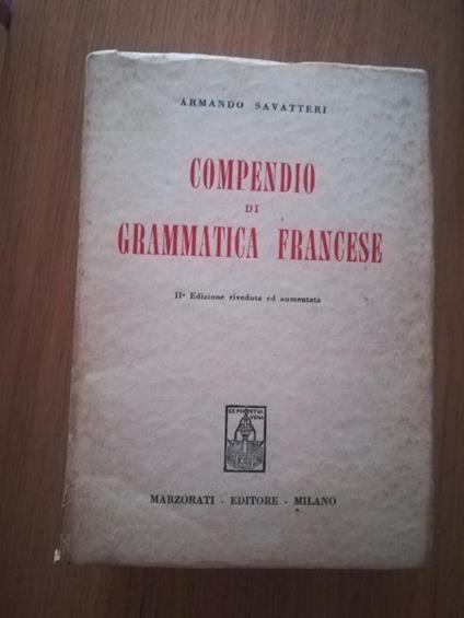 Compendio di grammatica francese - copertina
