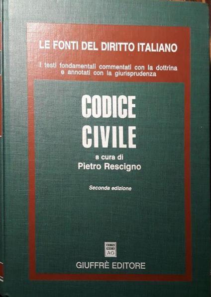 Codice Civile - Pietro Rescigno - copertina