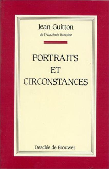 Portraits et circonstances - Jean Guitton - copertina