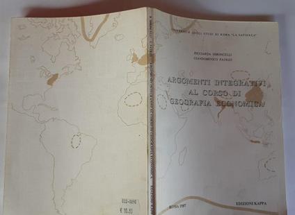 Argomenti integrativi al corso di geografia economica - copertina