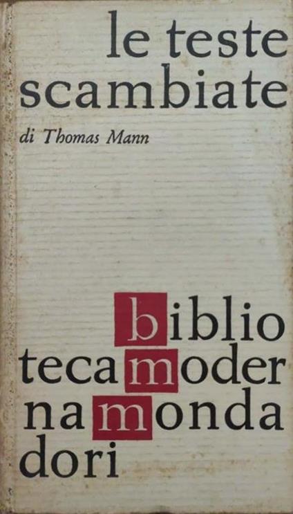 Le teste scambiate - Thomas Mann - copertina