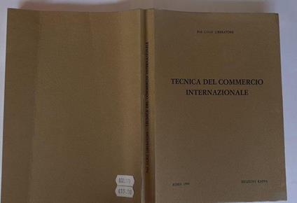 Tecnica del commercio internazionale - copertina