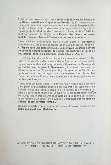 Pie IX. Le père Pierre Semenenko et les défenseurs du message de Notre-Damede La Salette - 2