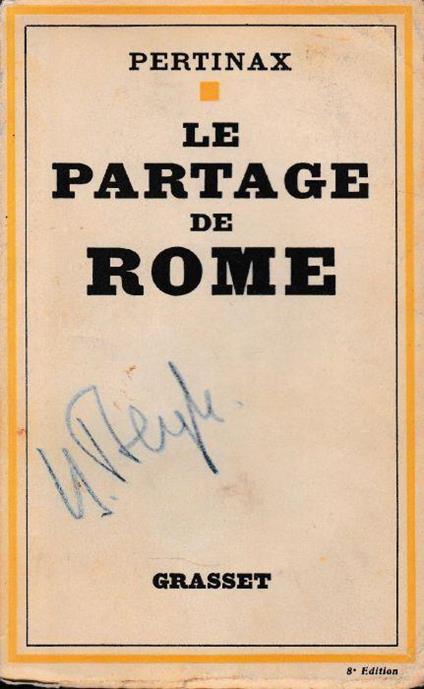 Le partage de Rome - copertina