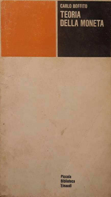 Teoria della moneta - Carlo Boffito - copertina