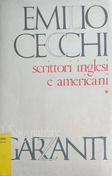 Scrittori inglesi e americani - Emilio Cecchi - copertina