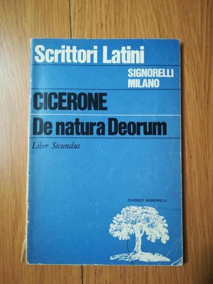 De natura Deorum - M. Tullio Cicerone - copertina