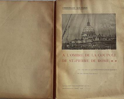 A L'ombre de la coupole de St. Pierre - Johannes Joergensen - copertina
