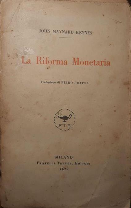La riforma monetaria - John Maynard - copertina