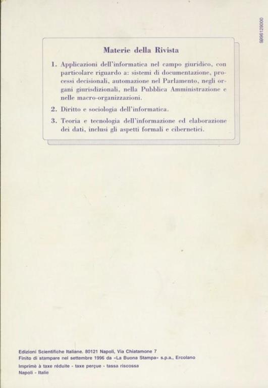 Informatica e diritto. Rivista internazionale - Costantino Ciampi - 2