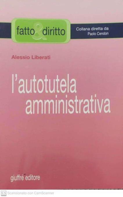 L' autotutela amministrativa - Alessio Liberati - copertina