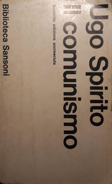 Il comunismo - Ugo Spirito - copertina