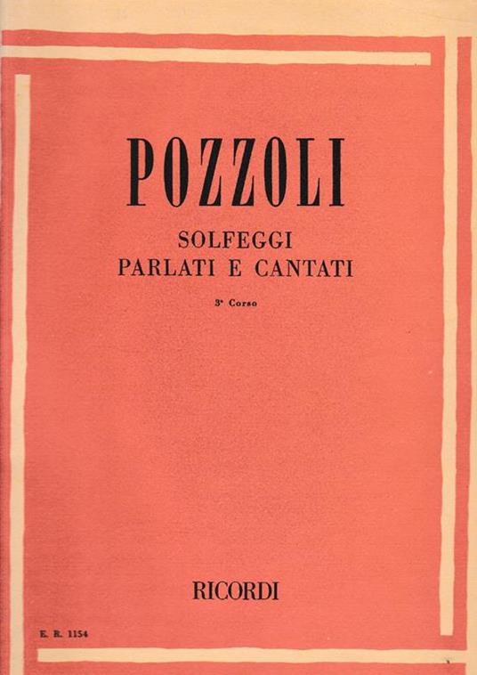 Pozzoli solfeggi parlati e cantati 3° corso - Ettore Pozzoli - copertina