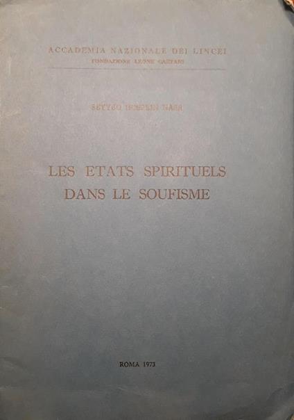Les etats spirituels dans le soufisme - Seyyed Hossein Nasr - copertina
