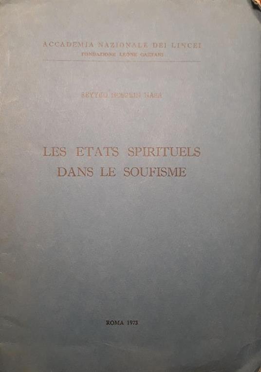 Les etats spirituels dans le soufisme - Seyyed Hossein Nasr - copertina