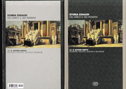 Storia Einaudi dei Greci e dei Romani n. 11. Il sapere Greco - copertina