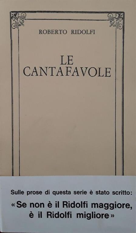 Le cantafavole - Roberto Ridolfi - copertina