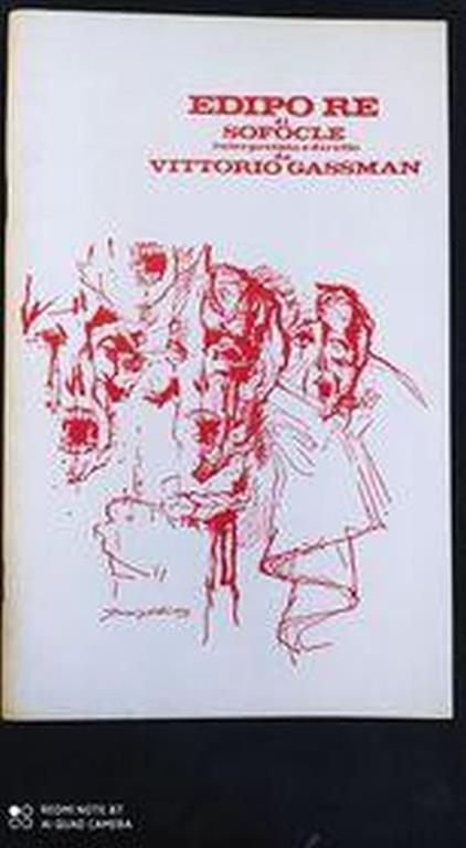 Edipore di sofocle - Vittorio Gassman - copertina