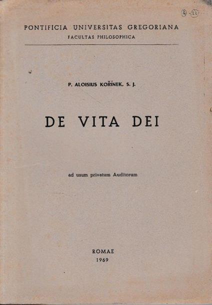 De vita dei - copertina