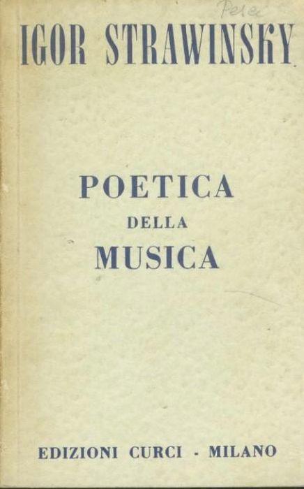 Poetica della musica - Igor Stravinskij - copertina