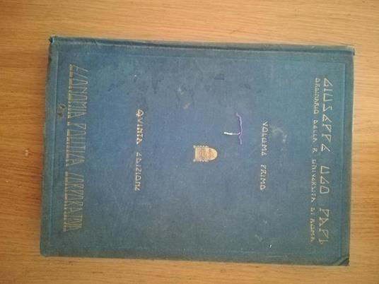 Volume primo Economia politica corporativa - Giuseppe Ugo - copertina