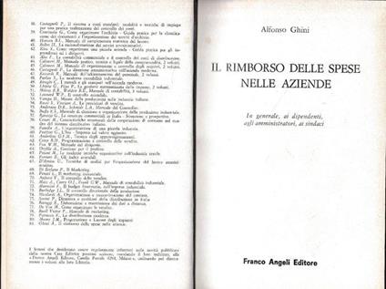 Il rimborso delle spese nelle aziende - Alfonso Ghini - copertina