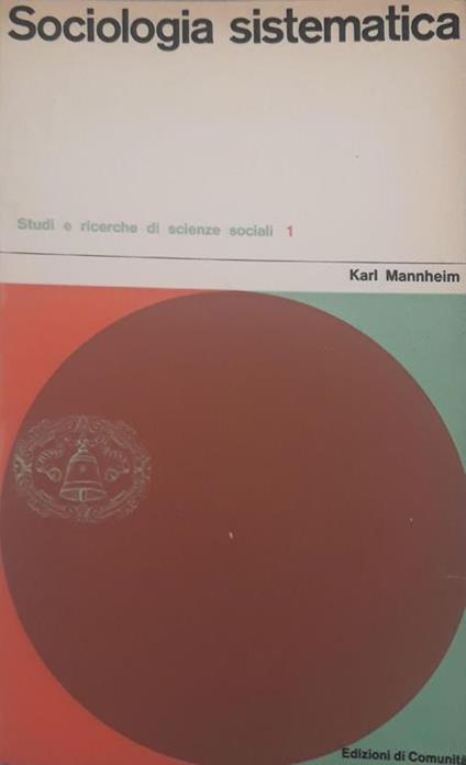 Sociologia sistematica - Karl Mannheim - copertina