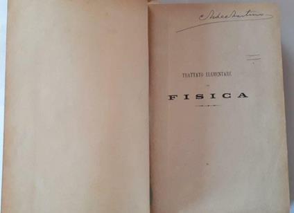 Trattato elementare di Fisica - copertina