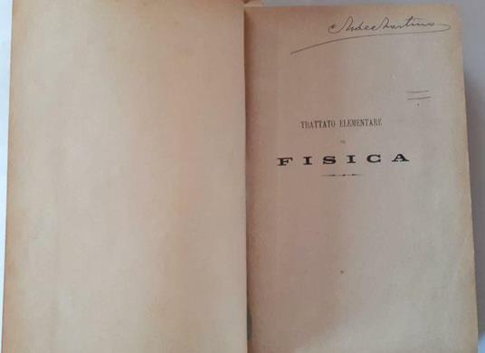 Trattato elementare di Fisica - copertina