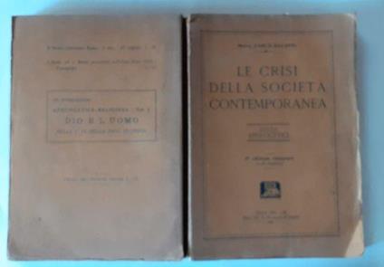 Le crisi della societa' contemporanea. Studi apologetici - Carlo Salotti - copertina