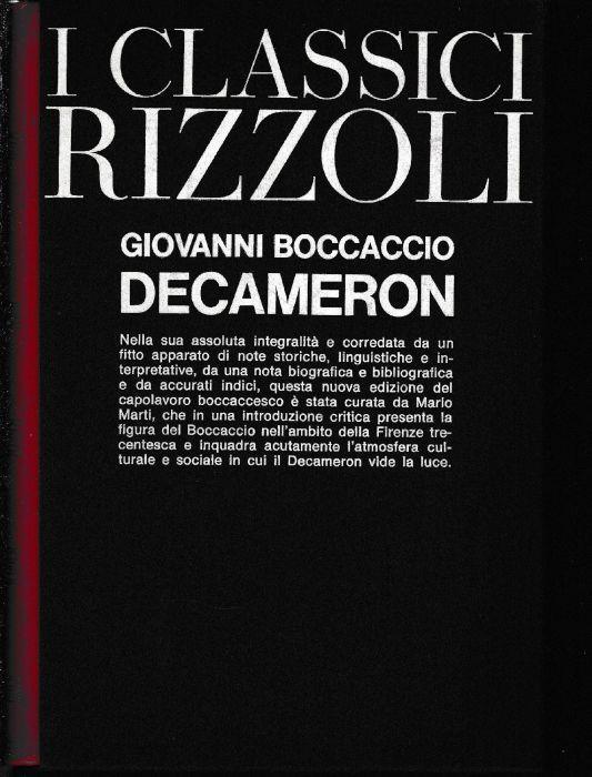 Giovanni Boccaccio Decameron - Mario Marti - copertina
