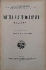 Diritto marittimo privato italiano (volume secondo) delle persone