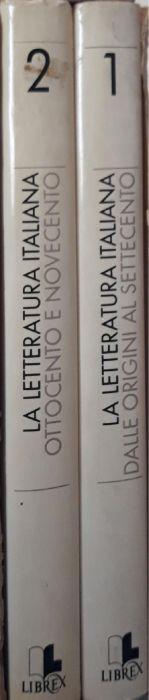 La letteratura italiana: dalle origini al settecento (vol. I p.343 vol. II p.364) - Elio Gioanola - copertina