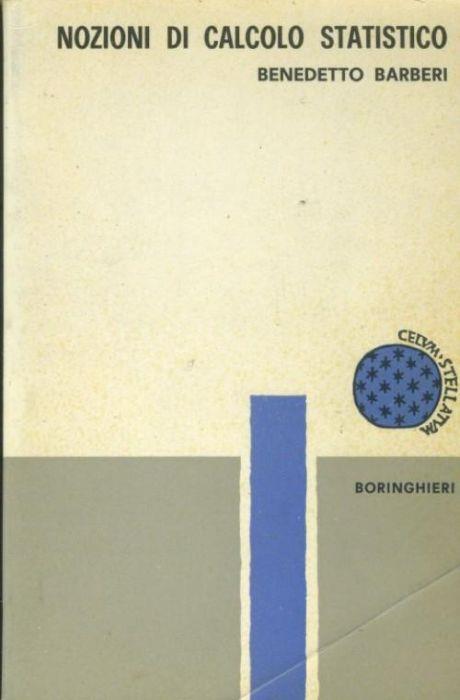 Nozioni di calcolo statistico - Benedetto Barberi - copertina