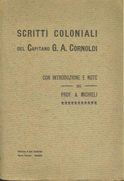 Scritti coloniale del Capitano G. A. Cornoldi - copertina