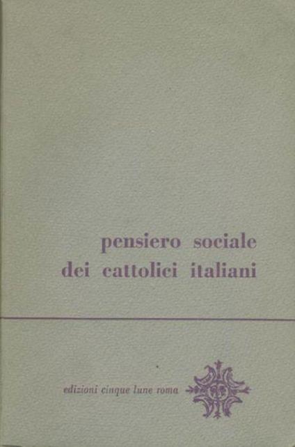 Pensiero sociale dei cattoli italiani - copertina